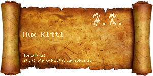 Hux Kitti névjegykártya