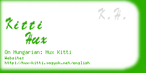kitti hux business card